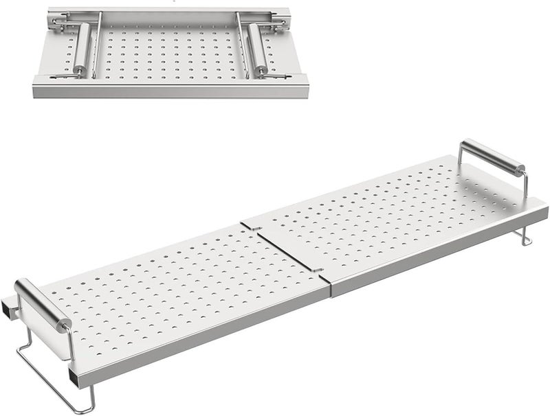 GLOWYE Griddle Warming Rack for Blackstone 17 22 28 36 Inch Grill, Adjustable Grill Warming Rack for Blackstone Weber Charbroil and Most Tabletop Griddle Accessories - Image 1